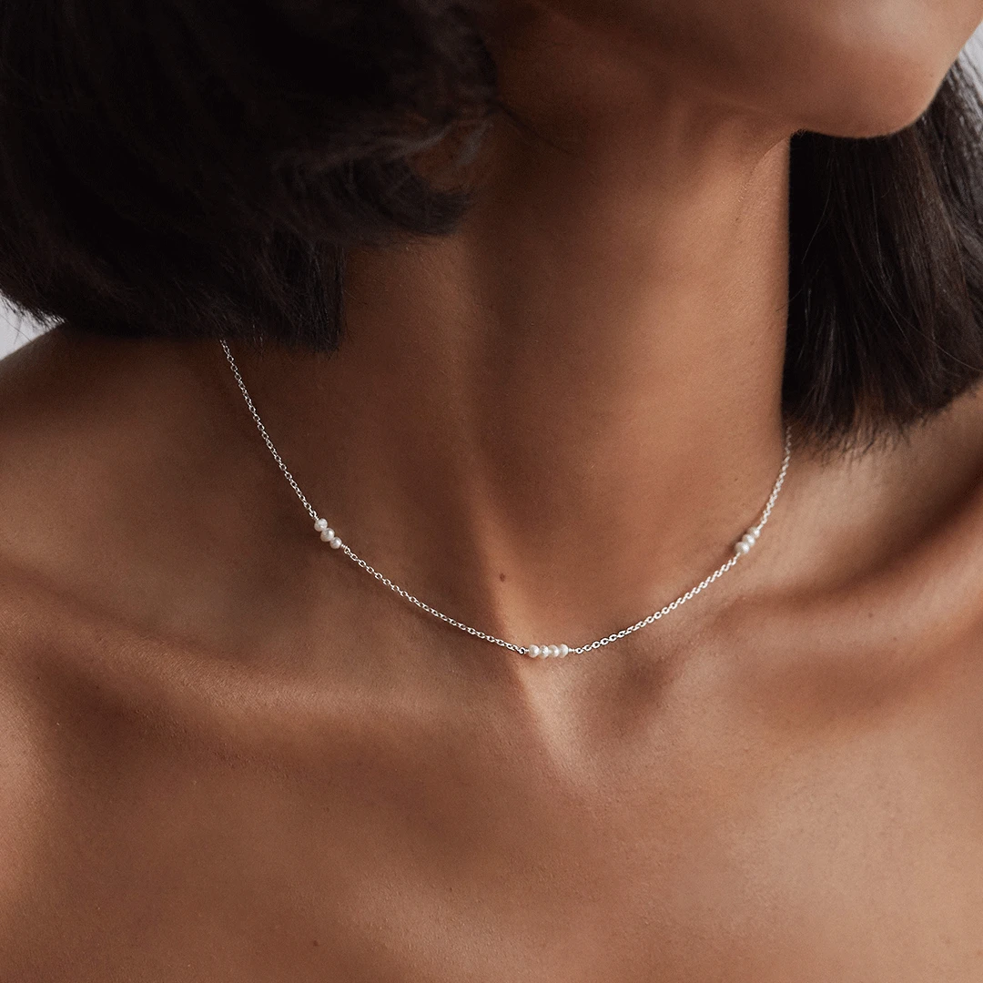 Silver Mini Pearl Choker - Image 5