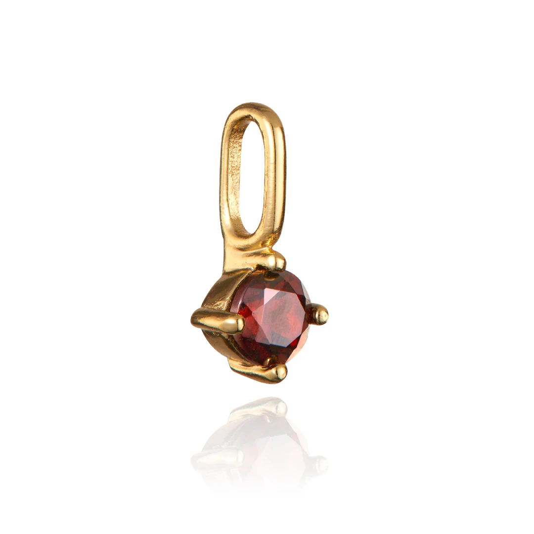 Gold Small Individual Birthstone Charm - Image 5