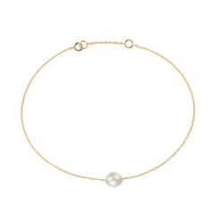 Gold Large Pearl Anklet