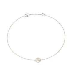 Silver Large Pearl Anklet