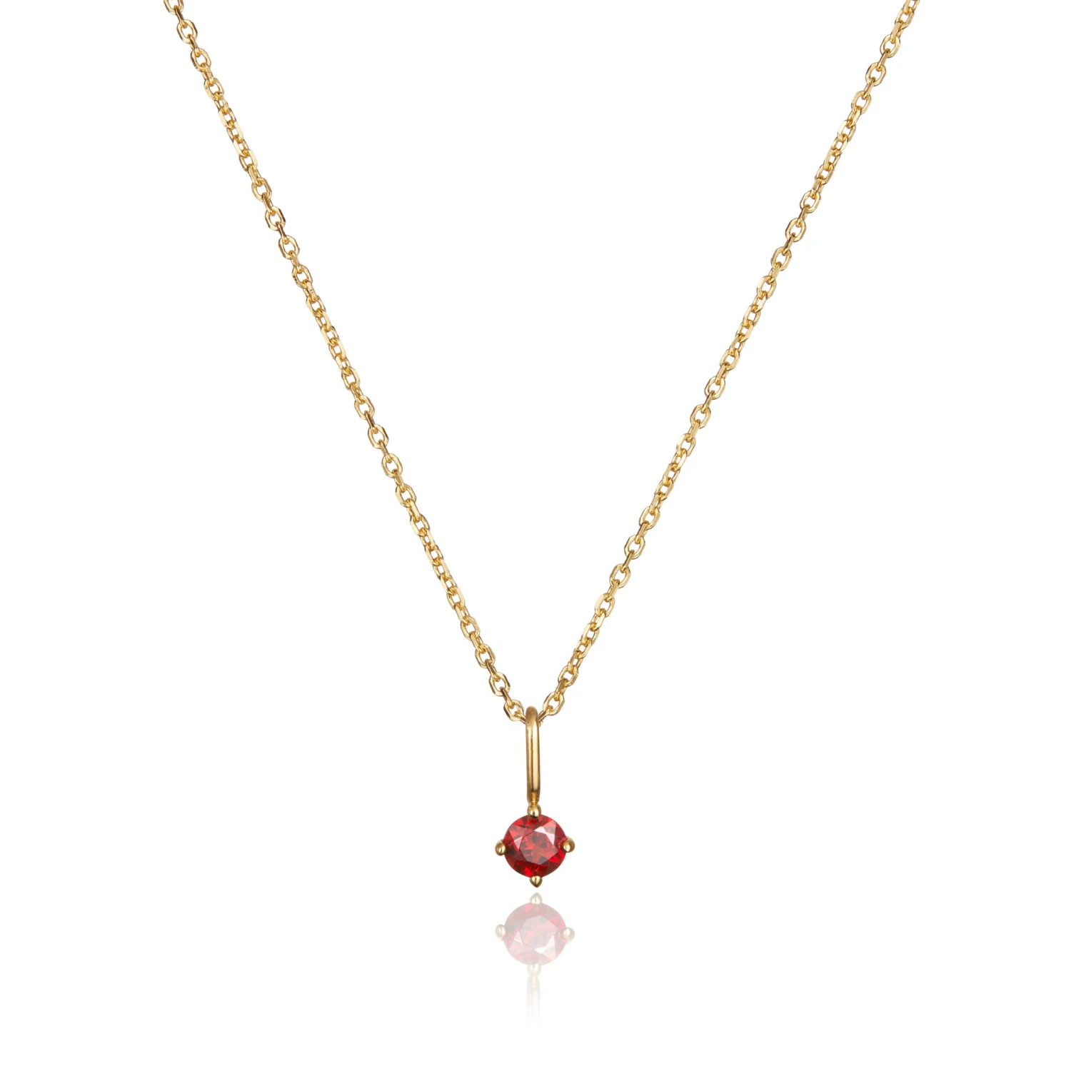 Gold Small Birthstone Pendant Necklace - Image 18