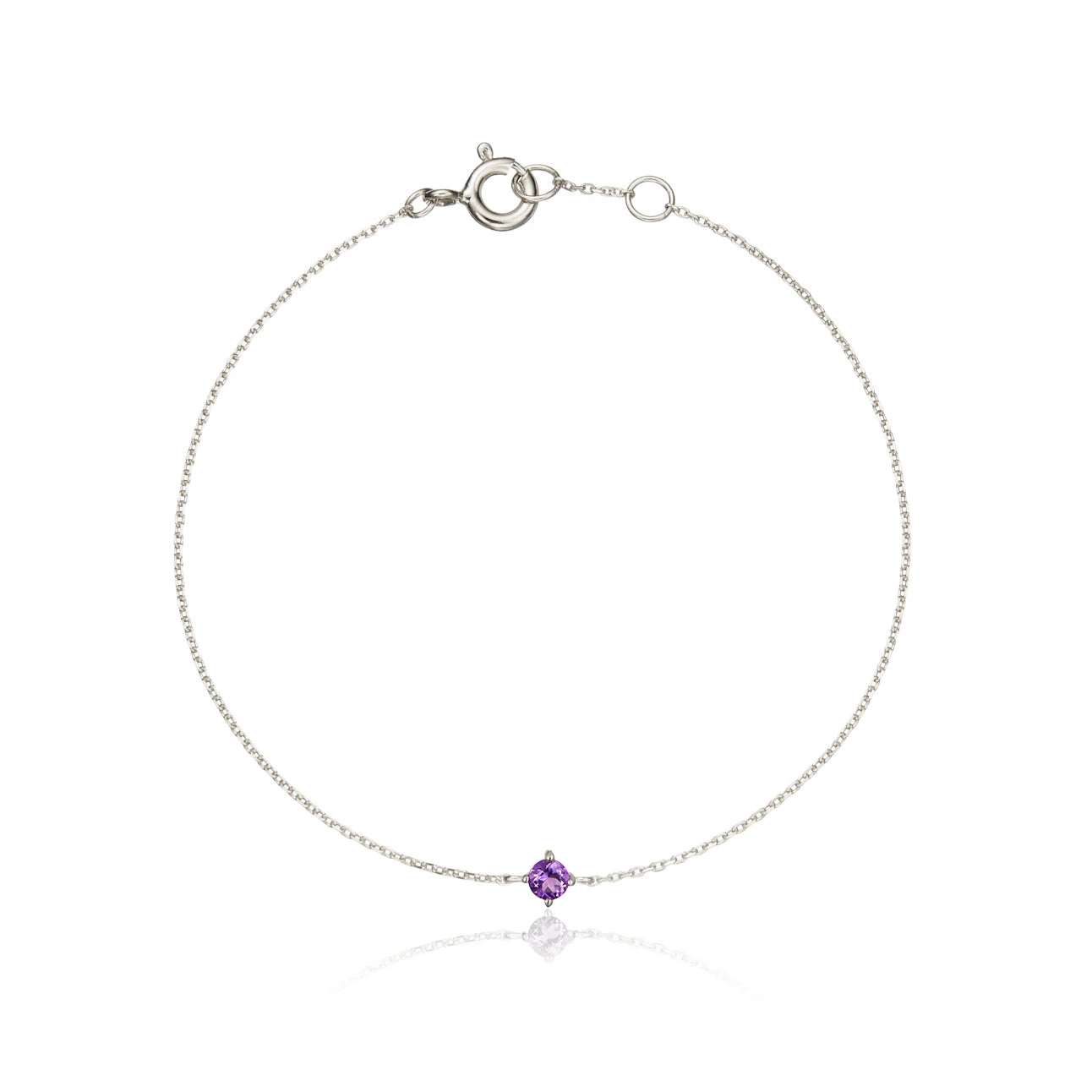 Silver Small Birthstone Pendant Bracelet - Image 5