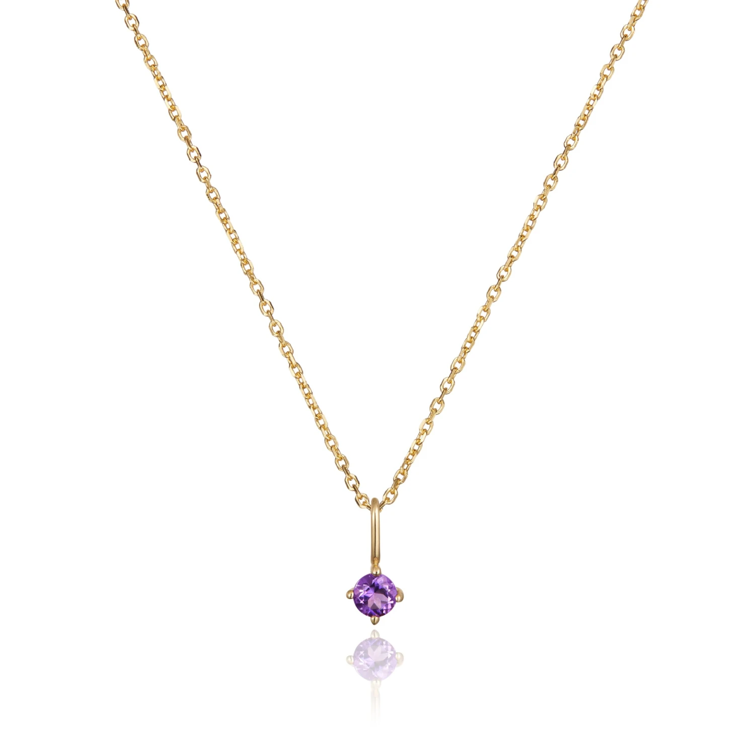 Gold Small Birthstone Pendant Necklace - Image 14