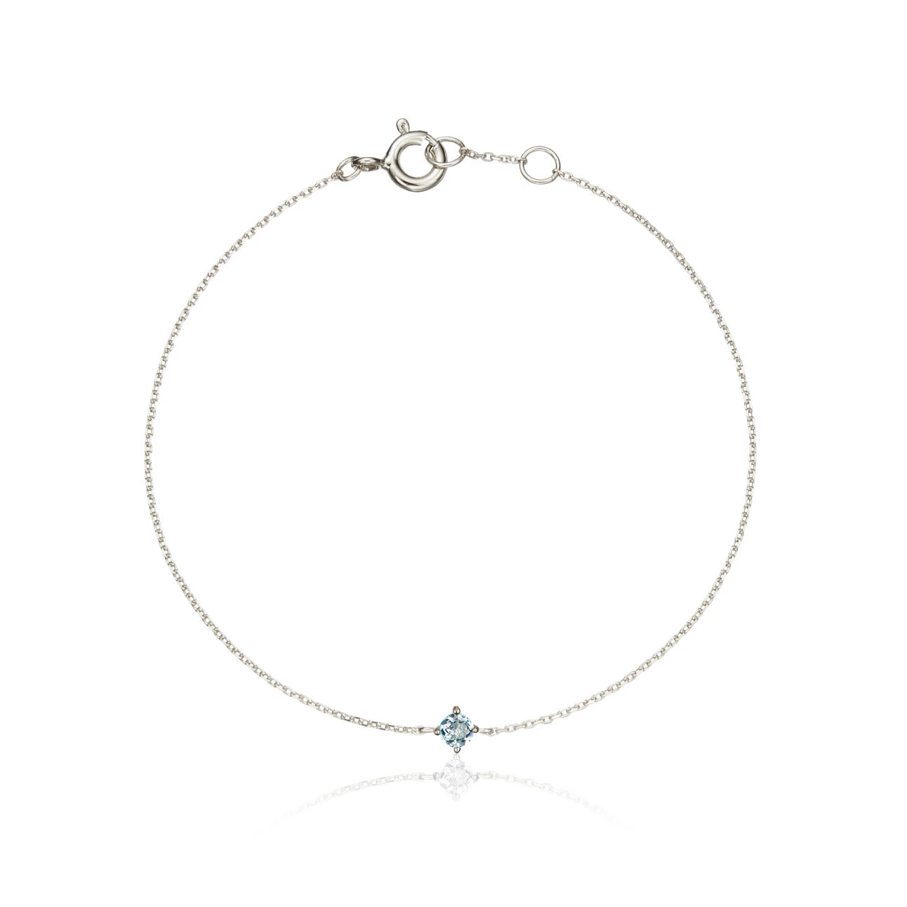Silver Small Birthstone Pendant Bracelet - Image 6
