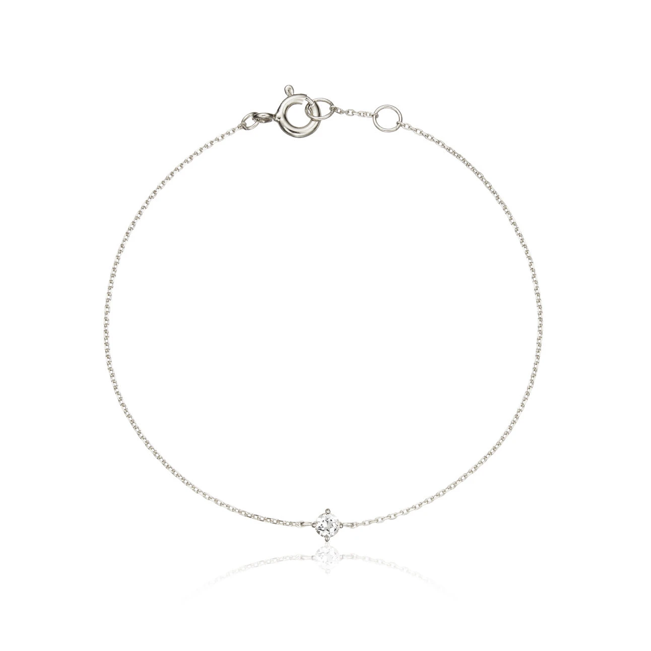 Silver Small Birthstone Pendant Bracelet - Image 7
