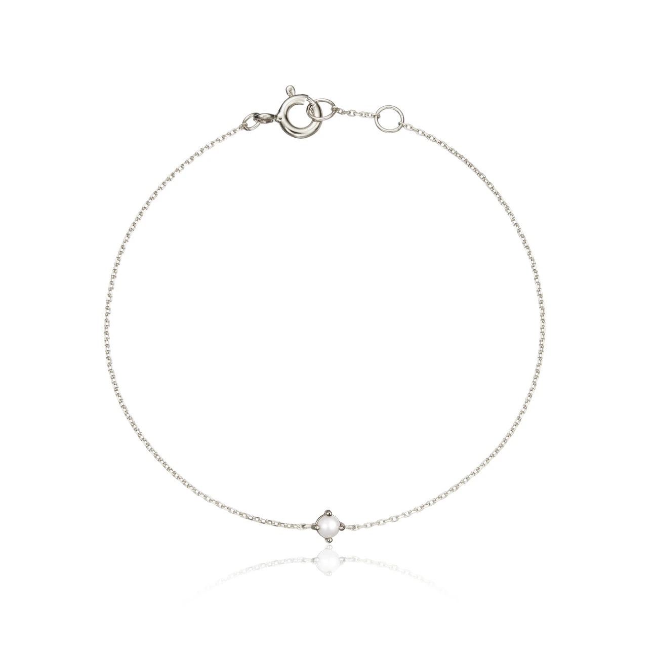 Silver Small Birthstone Pendant Bracelet - Image 8