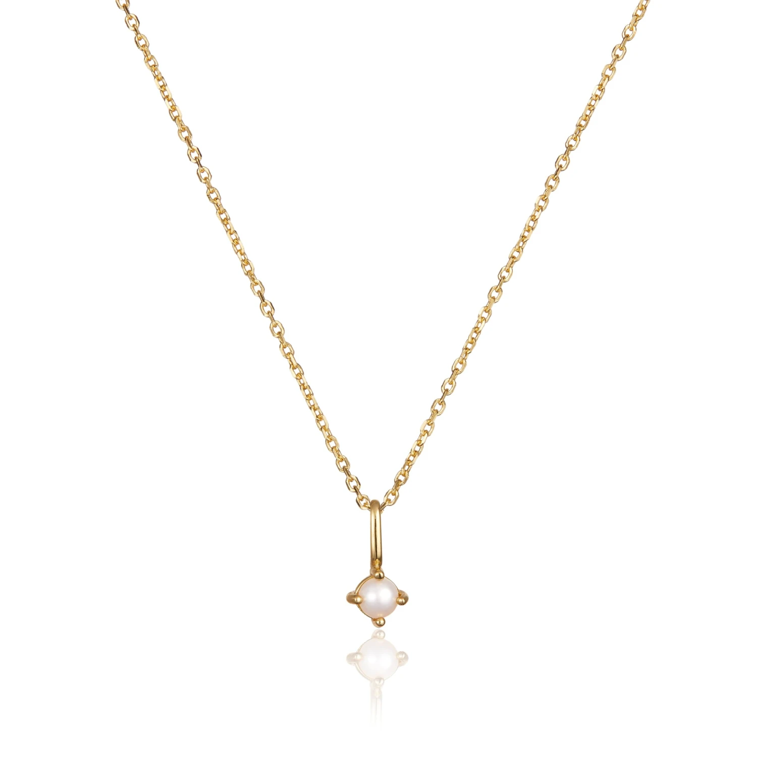 Gold Small Birthstone Pendant Necklace - Image 11