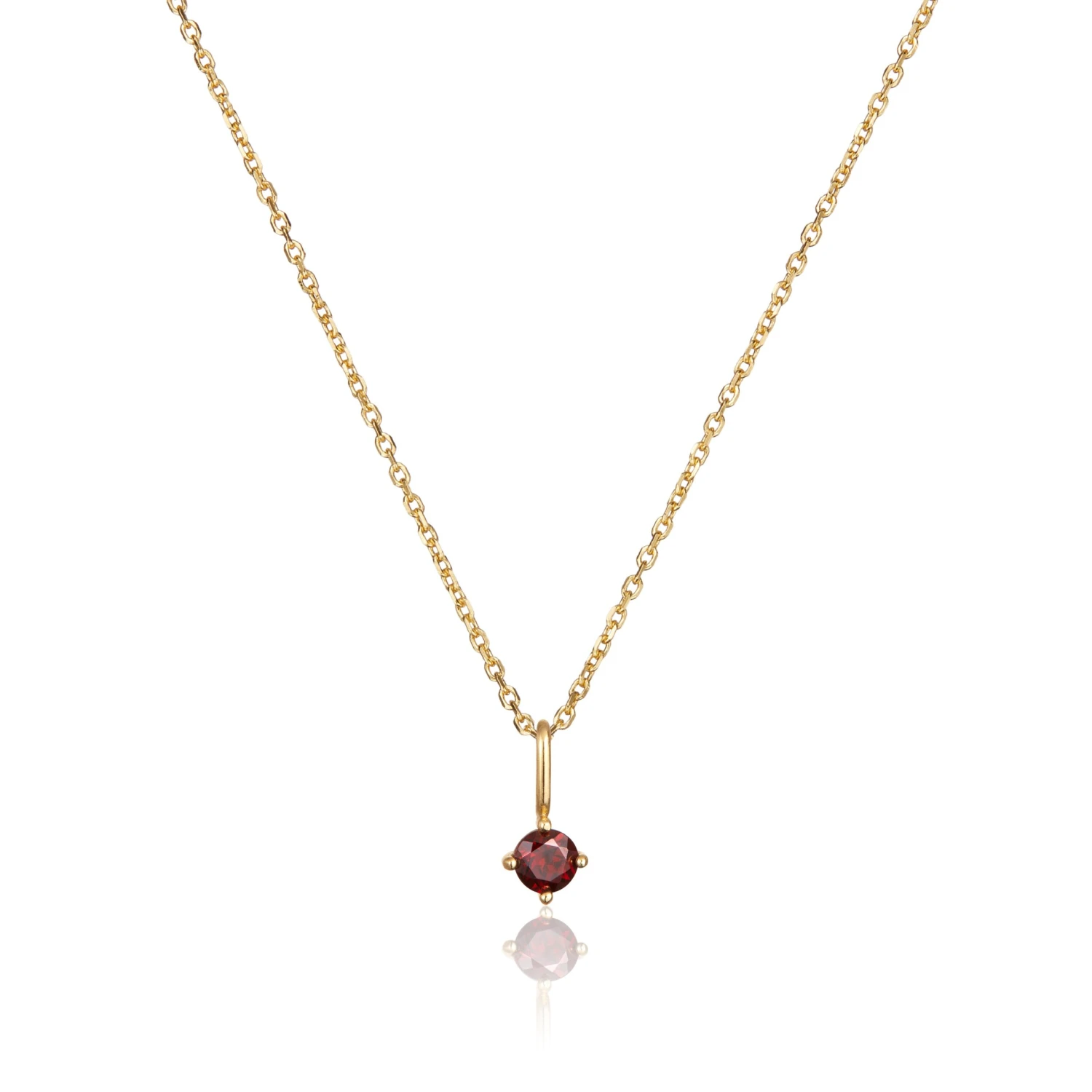 Gold Small Birthstone Pendant Necklace - Image 10