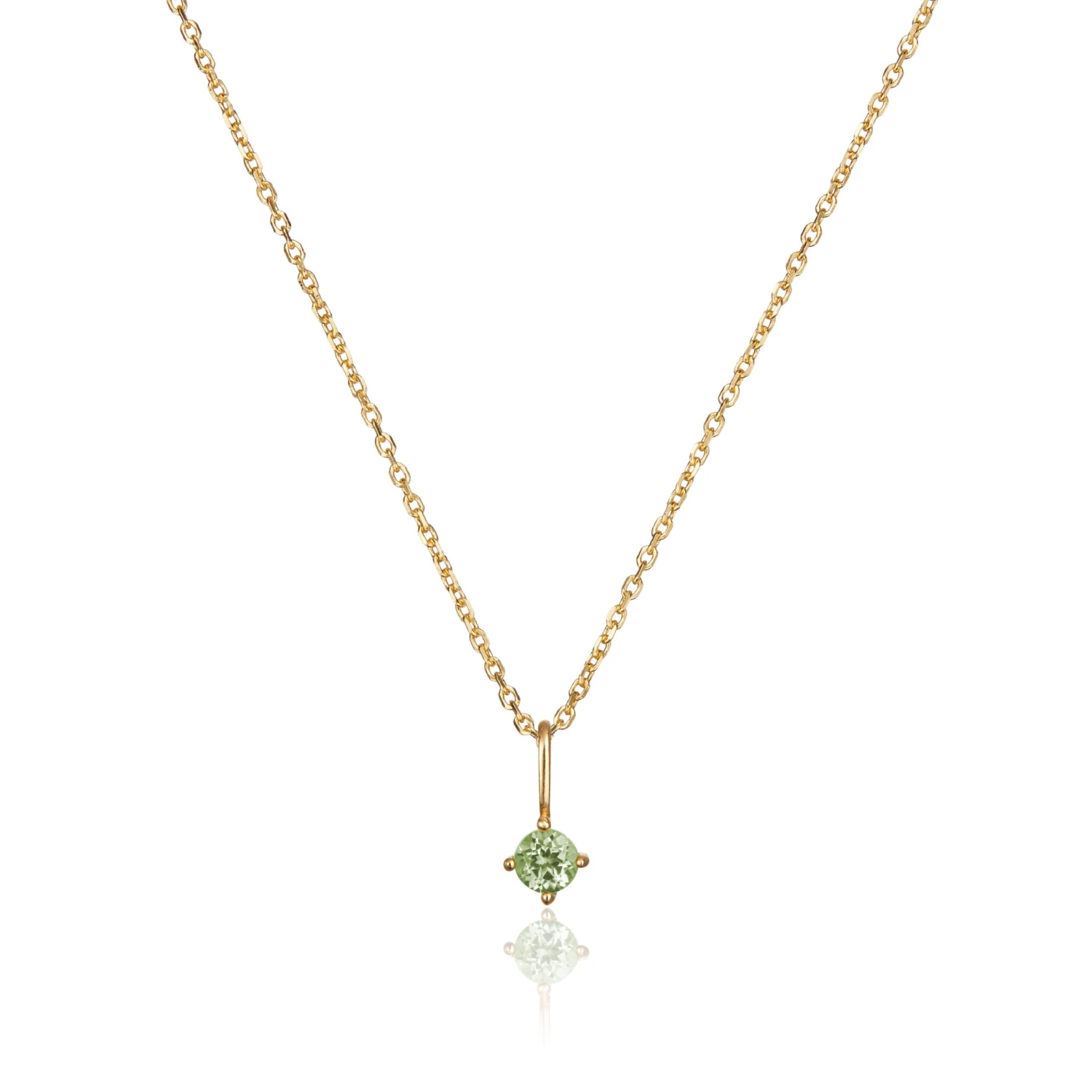 Gold Small Birthstone Pendant Necklace - Image 9