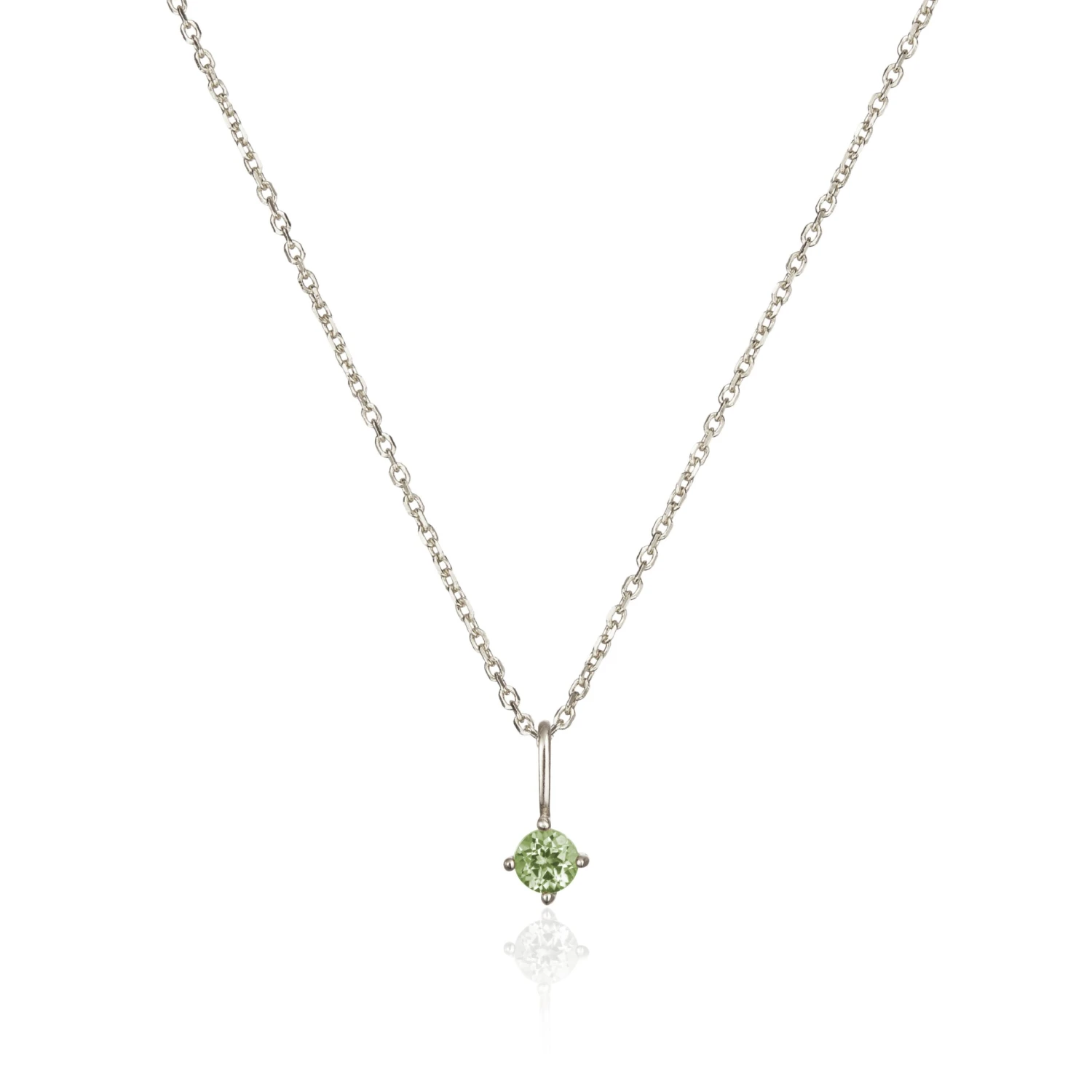 Silver Small Birthstone Pendant Necklace - Image 13