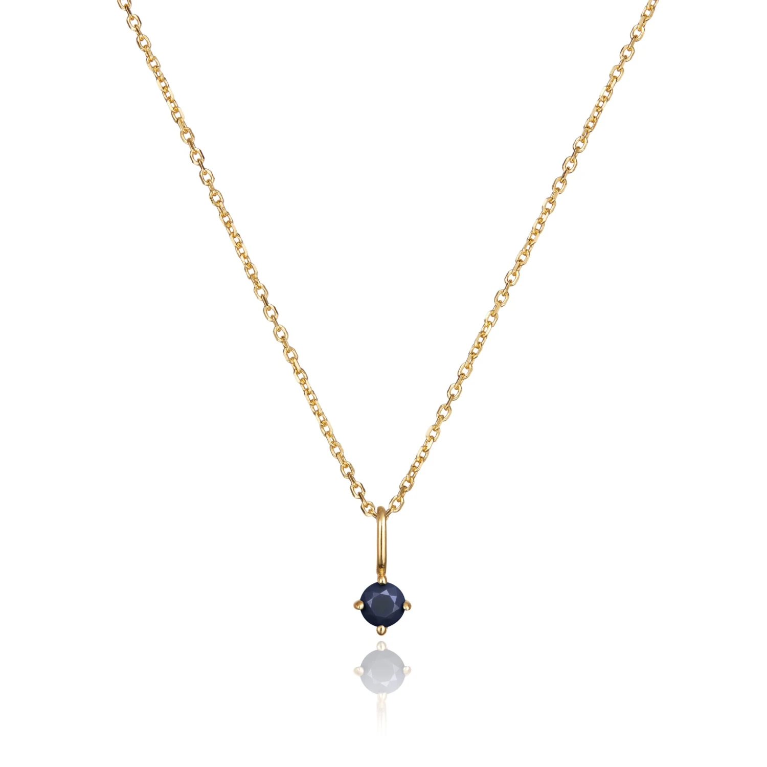 Gold Small Birthstone Pendant Necklace - Image 8
