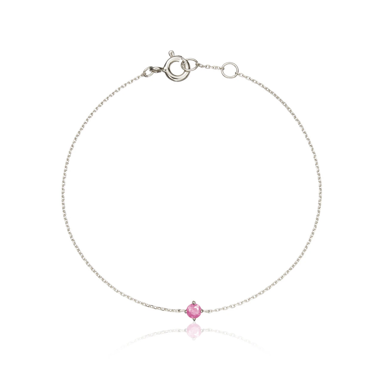 Silver Small Birthstone Pendant Bracelet - Image 11