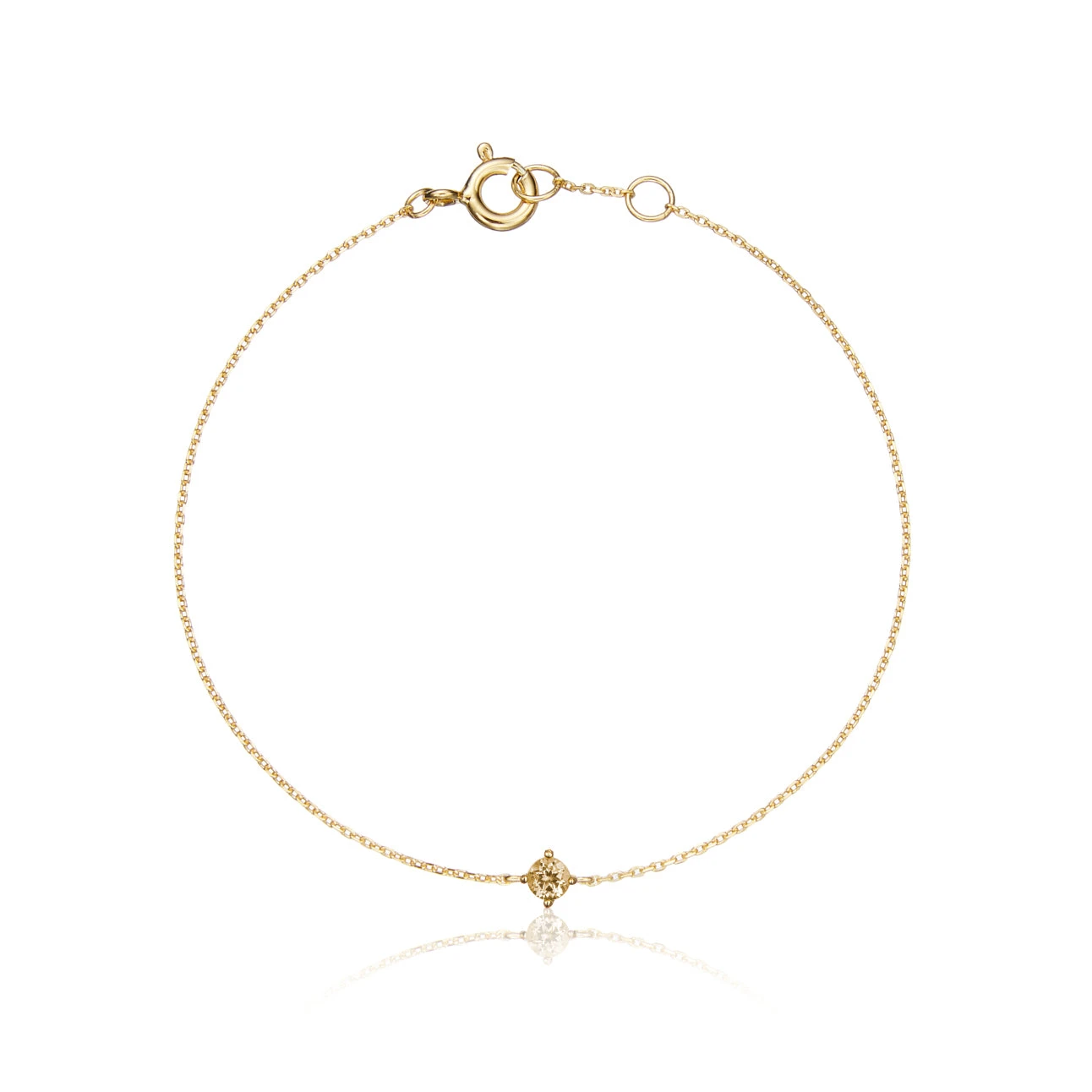 Gold Small Birthstone Pendant Bracelet - Image 12