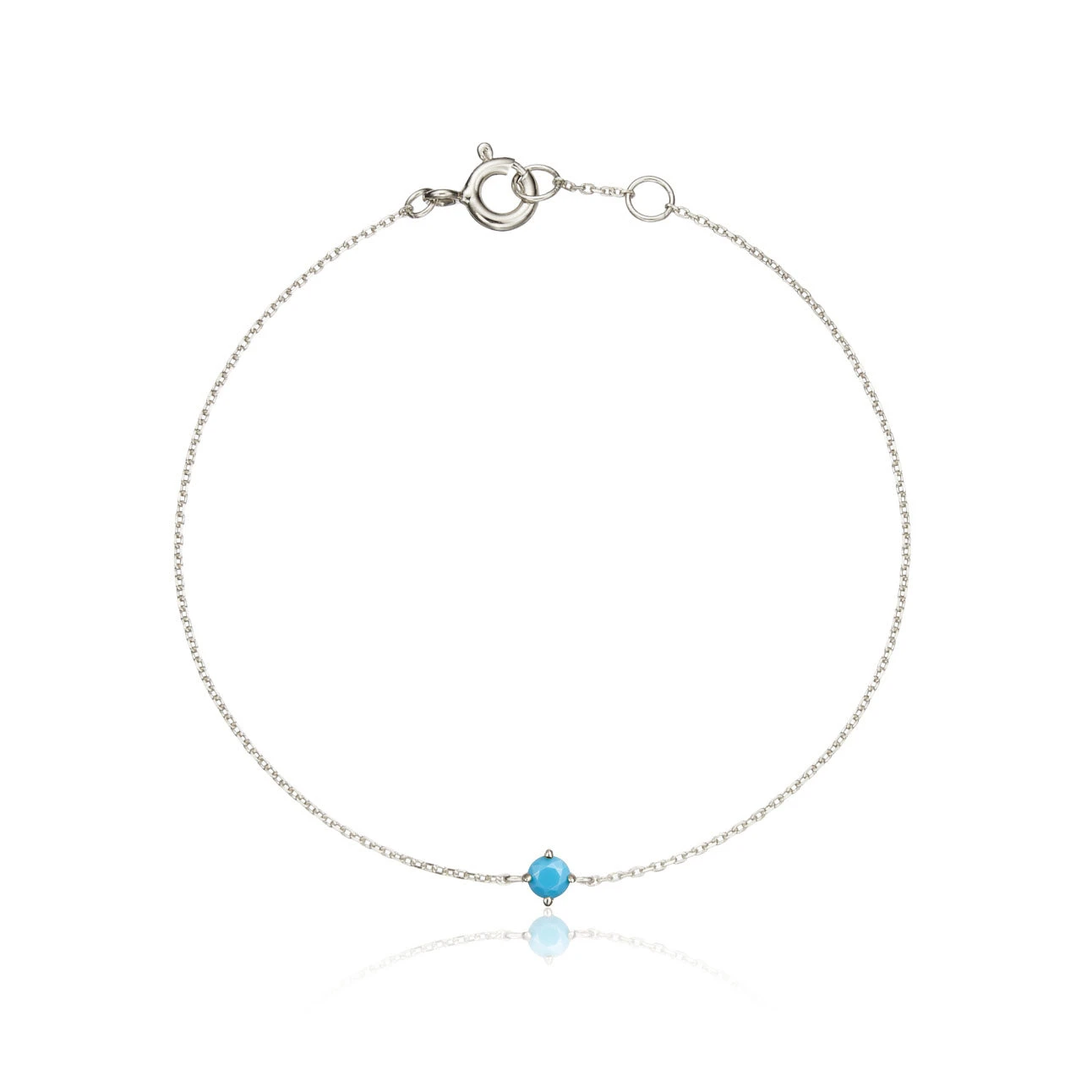 Silver Small Birthstone Pendant Bracelet - Image 13