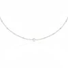 Silver Satellite Single Pearl Choker