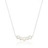 Silver Pearl Cluster Necklace