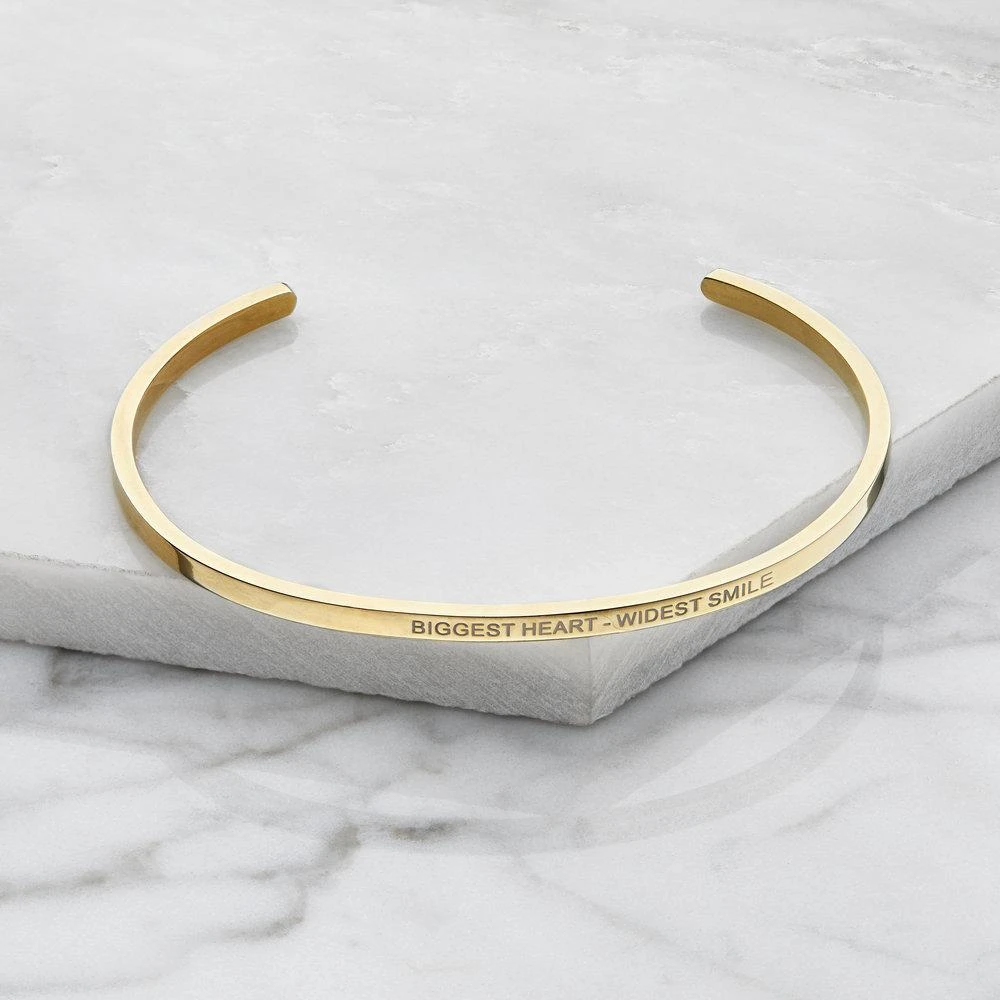 Rose Gold Thin Engraved Bangle - Image 3